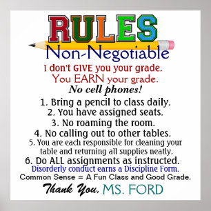 Poster do professor escolar - SRF