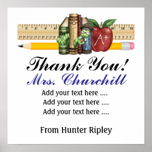 Poster do professor escolar - SRF