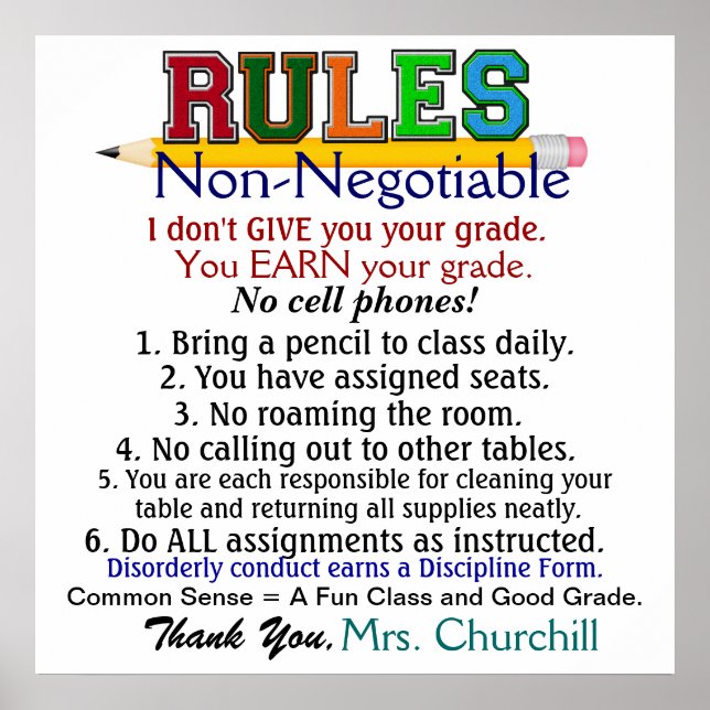 Poster do professor escolar - SRF (Frente)