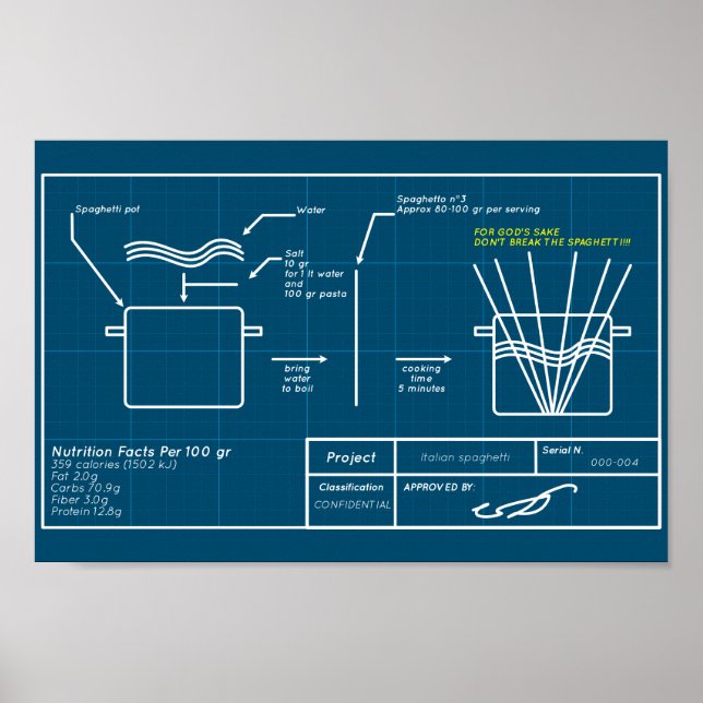 Poster do projeto de espaguete (Frente)