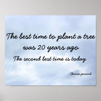 Poster do provérbio chinês