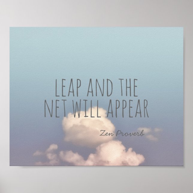 poster do provérbio com fotografia azul (Frente)