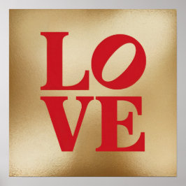 Poster do Quadrado do AMOR Vermelho