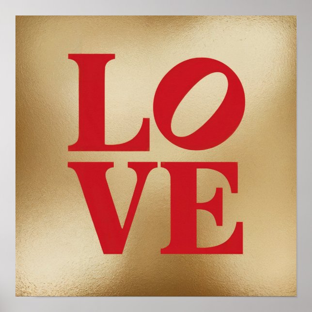 Poster do Quadrado do AMOR Vermelho (Frente)