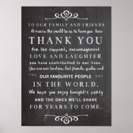 Poster do quadro - obrigado do seu sinal de casame