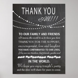 Poster do quadro - obrigado do seu sinal de casame