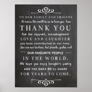 Poster do quadro - obrigado sinal do casamento