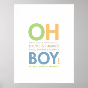Poster do quarto do Baby Boy Snips & Snails