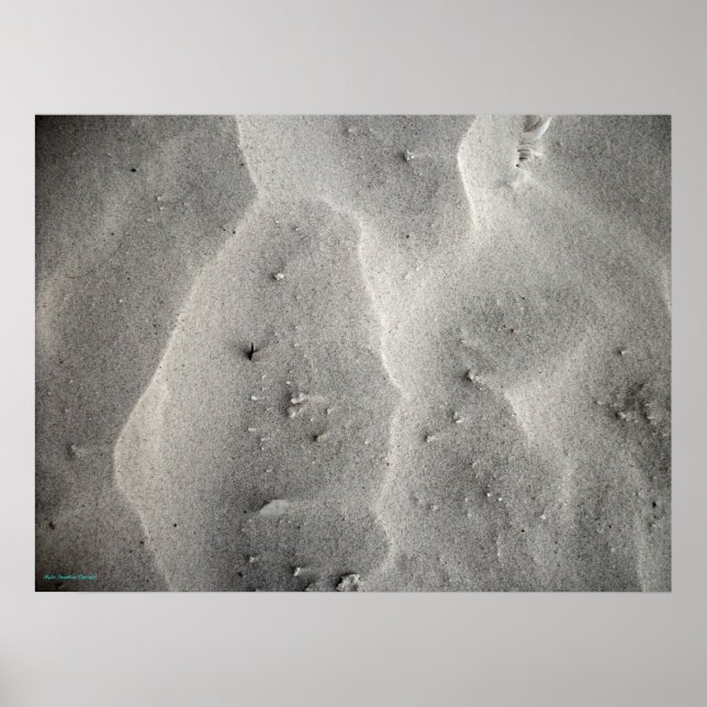 Poster do Quartz Sand Abstrato de Siesta Keys (Frente)