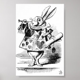 Poster do Rabbit Branco (Aventuras de Alice)