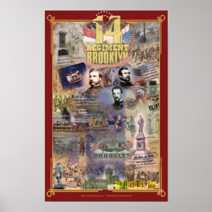 Poster do Regimento de 14 do Brooklyn para a Guerr