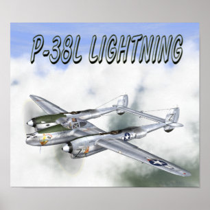 POSTER DO RELÂMPAGO DE P-38L