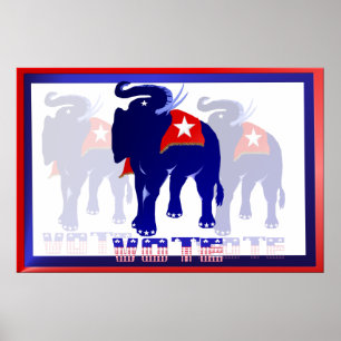 Poster do REPUBLICANO do sinal da jarda do voto