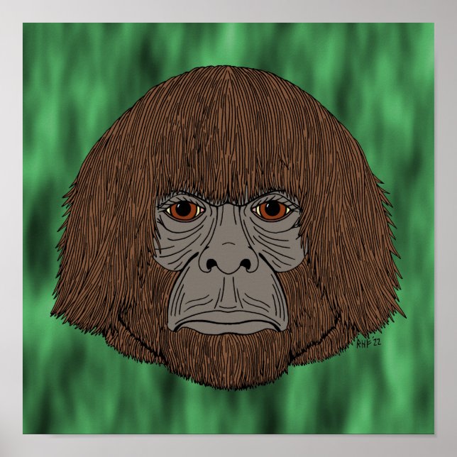 Poster do Retrato Bigfoot 2 (Tipo Humano) (Frente)
