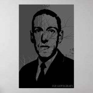 Poster do retrato de HP Lovecraft