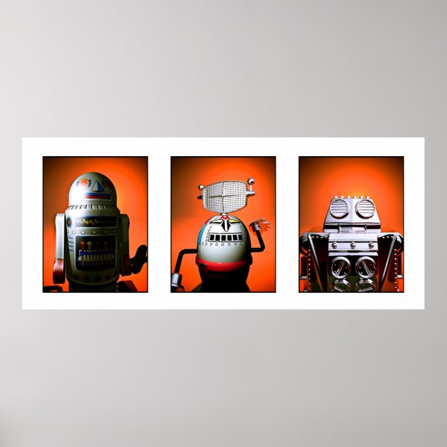 Poster do Retro Toy Robot Lineup 01 (Frente)