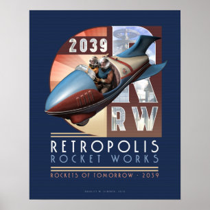 Poster do Retropolis Rocket Works (16x20")