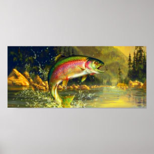 Poster do Rio Rainbow Trout Jumping