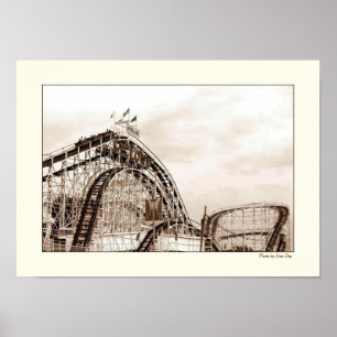 Poster do roller coaster do ciclone