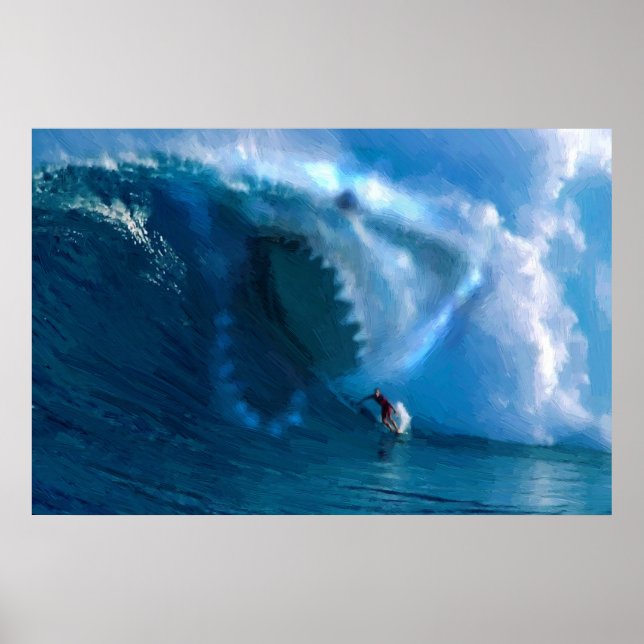 Poster do rosto do tubarão (Frente)