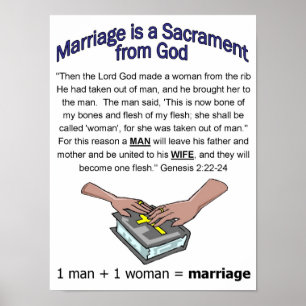 Poster do sacramento do casamento