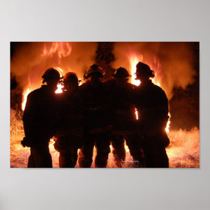 Poster do sapador-bombeiro da família do fogo