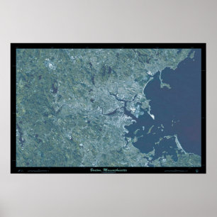 Poster do satélite de Boston, Massachusetts