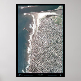 Poster do satélite de San Diego Califórnia da