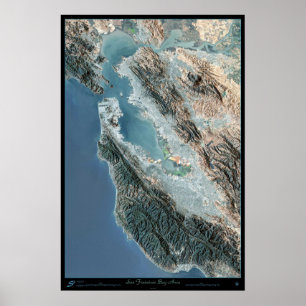 Poster do satélite de San Francisco, Califórnia