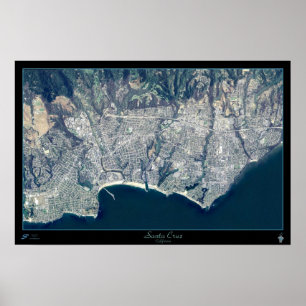 Poster do satélite de Santa Cruz, Califórnia