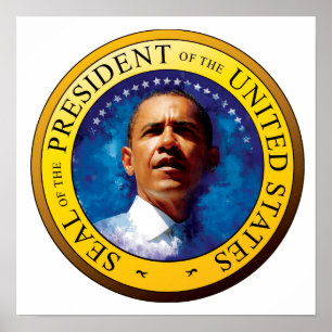 Poster do selo do presidente Barack Obama