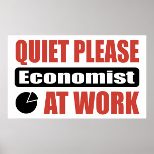 Pôster Do silêncio economista por favor no trabalho