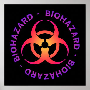 Poster do símbolo do Biohazard