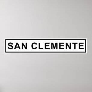 Poster do sinal do trem de San Clemente