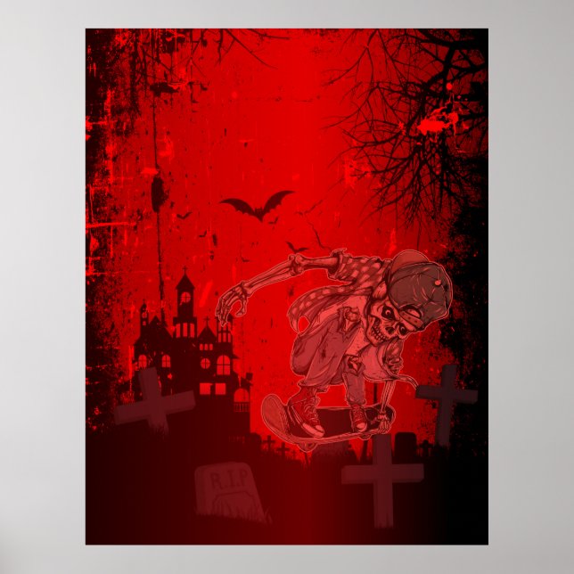 Poster do skeleton skater (Frente)