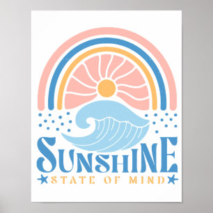 Poster do Sol com Arco Retroativo - "Sunshine Stat