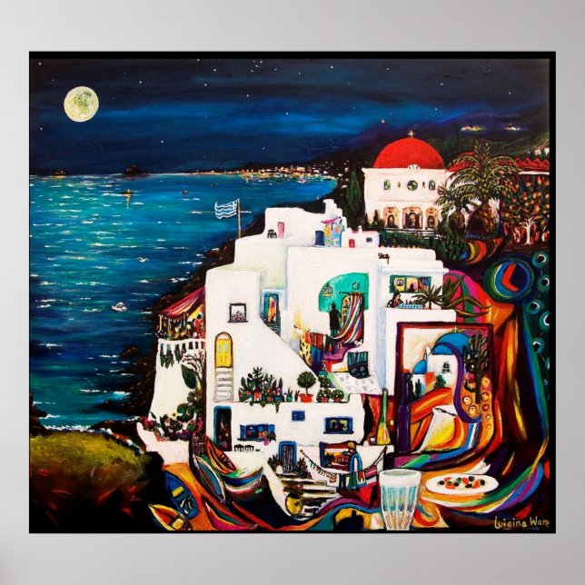 Poster do Sonho da Ilha Grega (Frente)