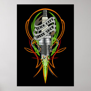 Poster do Sparkplug da loja da velocidade da