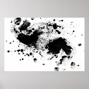 Poster do Splatter da pintura de Black'n'White da
