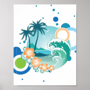 Poster do surf da ilha