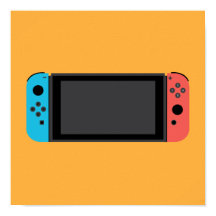 Poster do Switch Nintendo (Azul Neon/Vermelho)