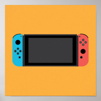 Poster do Switch Nintendo (Azul Neon/Vermelho)