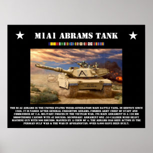 Poster do tanque de M1A1 Abrams