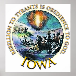Poster do tea party de Iowa