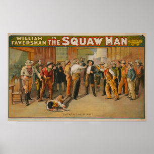 Poster do Teatro de Drama Ocidental do Squaw Man