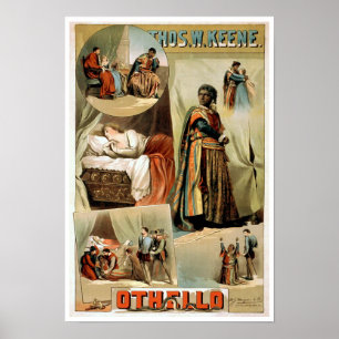 Poster do teatro do vintage de Othello