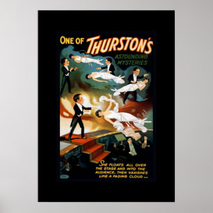 Poster do teatro do vintage do mágico de Thurston