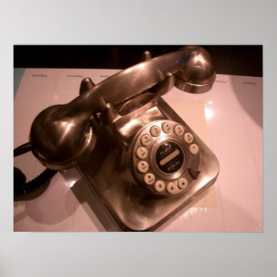 Poster do telefone do vintage