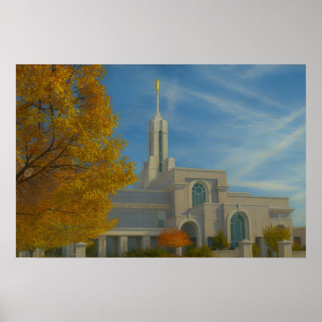 Pôster do Templo de Monte Timpanogos Utah Pintura™ (Frente)