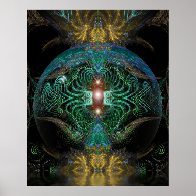Poster do Templo Fractal (Frente)